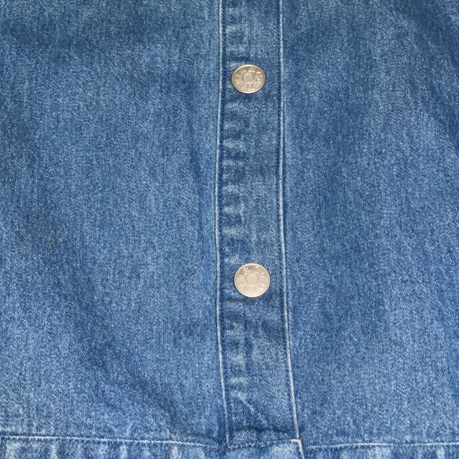 Denim & Co. VTG Modest Denim Skirt Jacket Outfit Set 1X Grannycore Embroidered