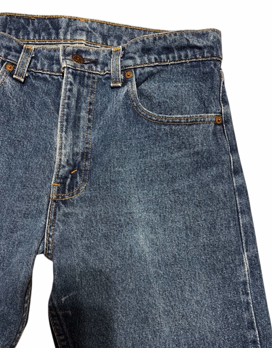 Vintage Levis 505 0217 Red Tab Blue Jeans Denim Fades Raw Hem 30×29 USA Made 80s