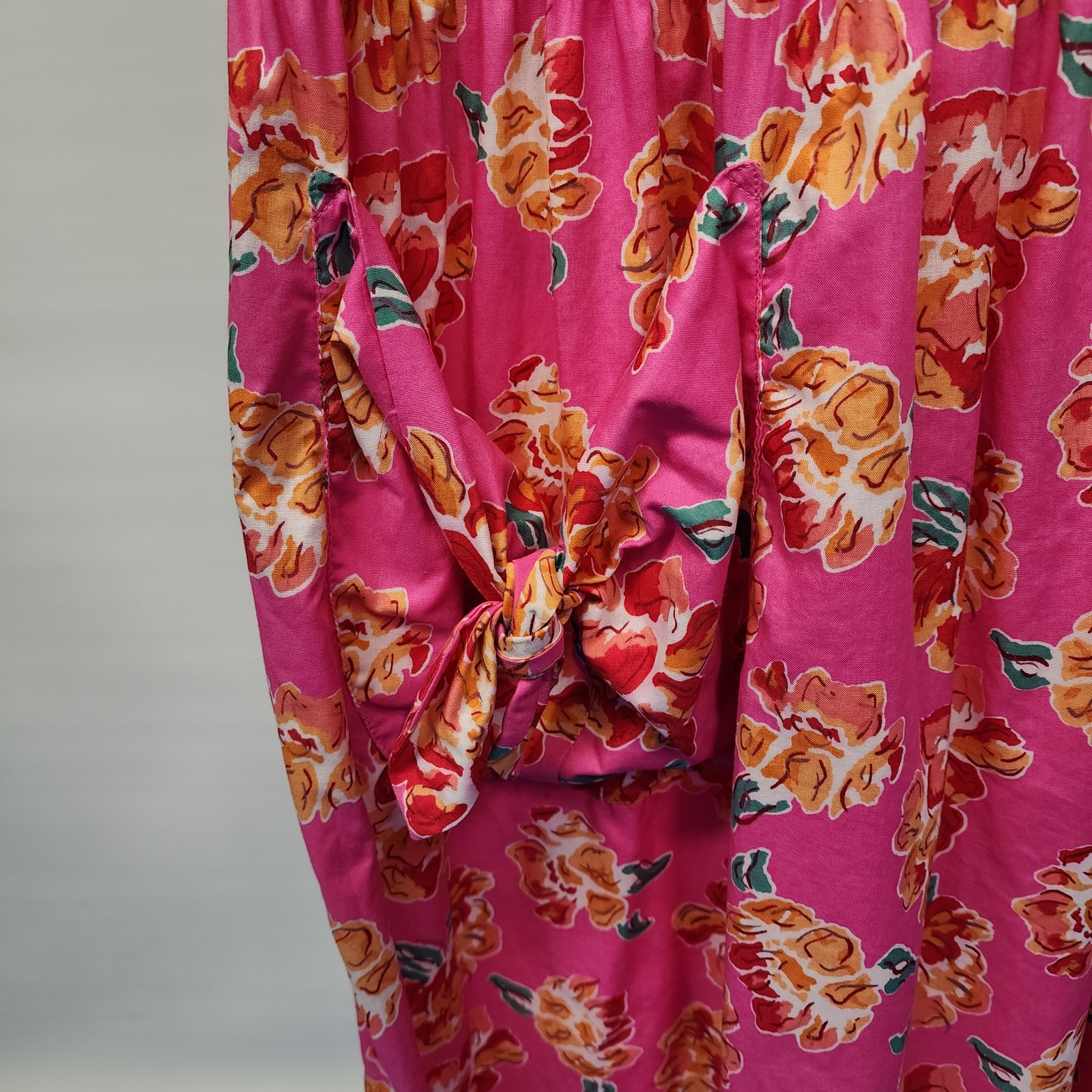 Vintage Laura Ashley Pink Floral Prairie Midi Dress Cottagecore UK 12 US 10
