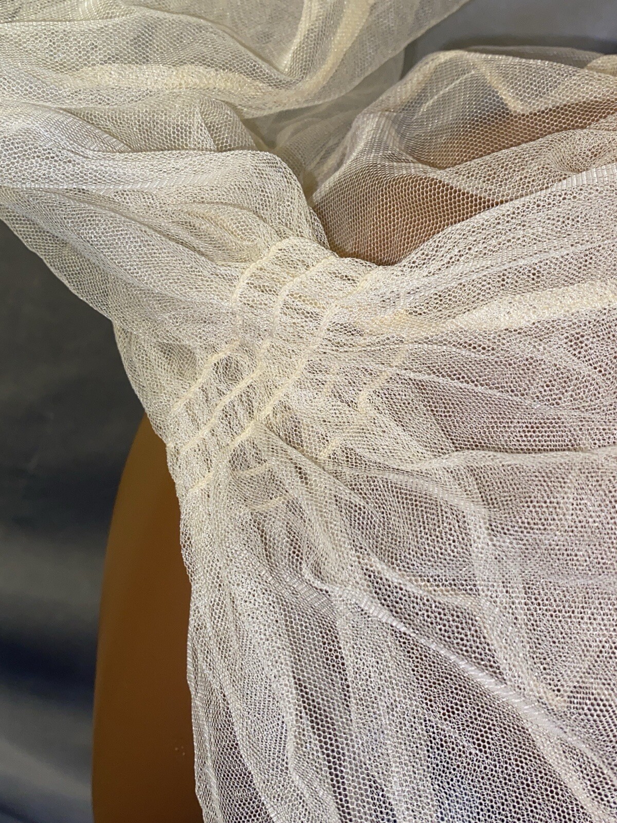 VTG SHEER Silky Nylon Mesh See Thru Sissy Poets Long WHIMSIGOTH Blouse OSFM