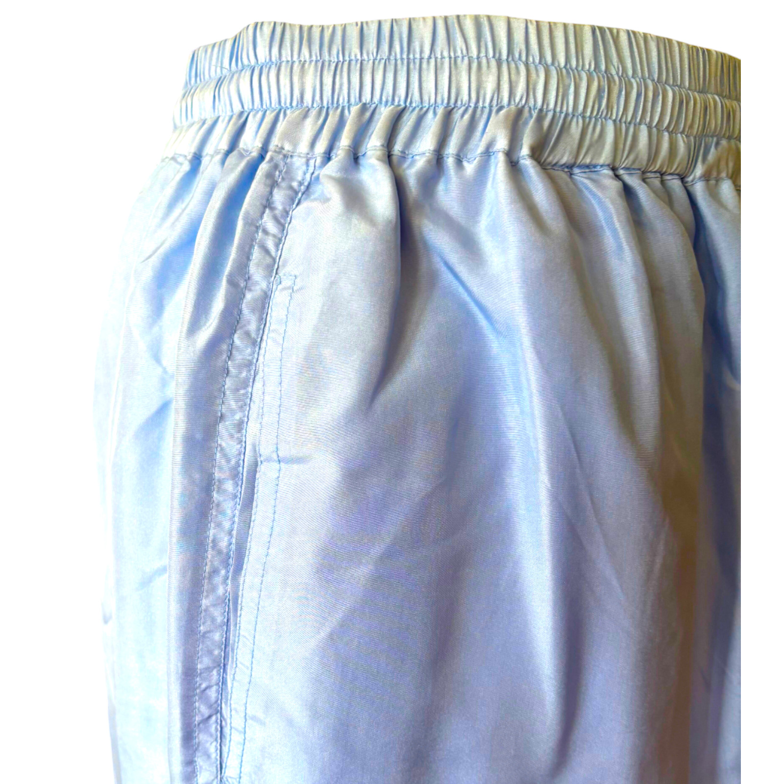 Mureli Vintage blue 100% Silk Jacket and Pants set track suit sz M