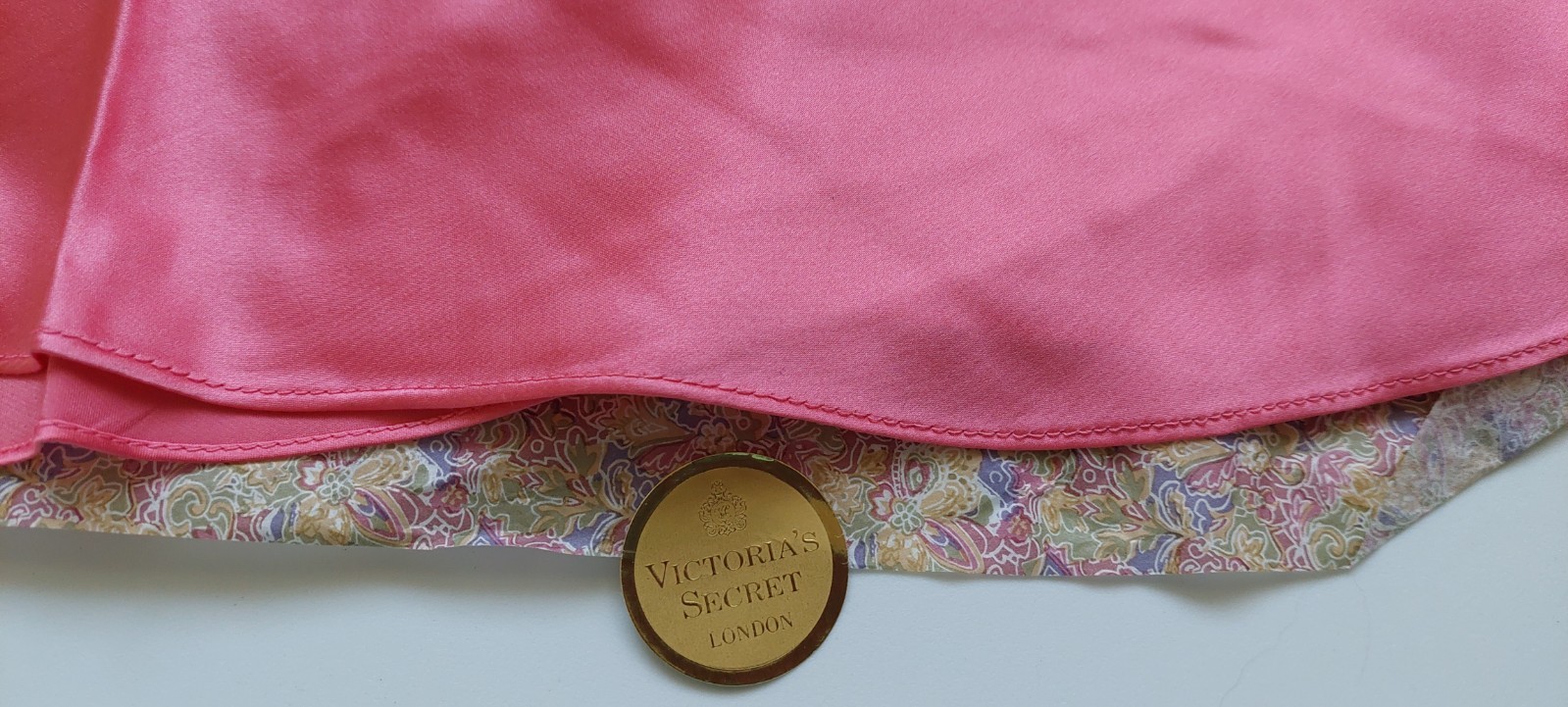 NWT~SILK~Vintage~Victoria’s Secret~Gold Label~Cami ~Top L ~Salmon Pink~Lace Trim