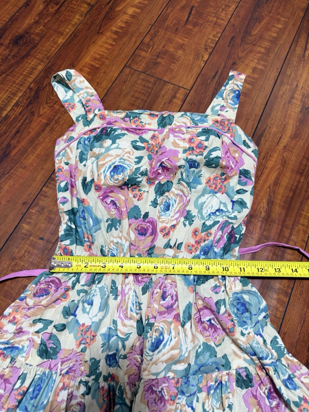 Vintage 1970s Dash About Floral Print Dress Size 10