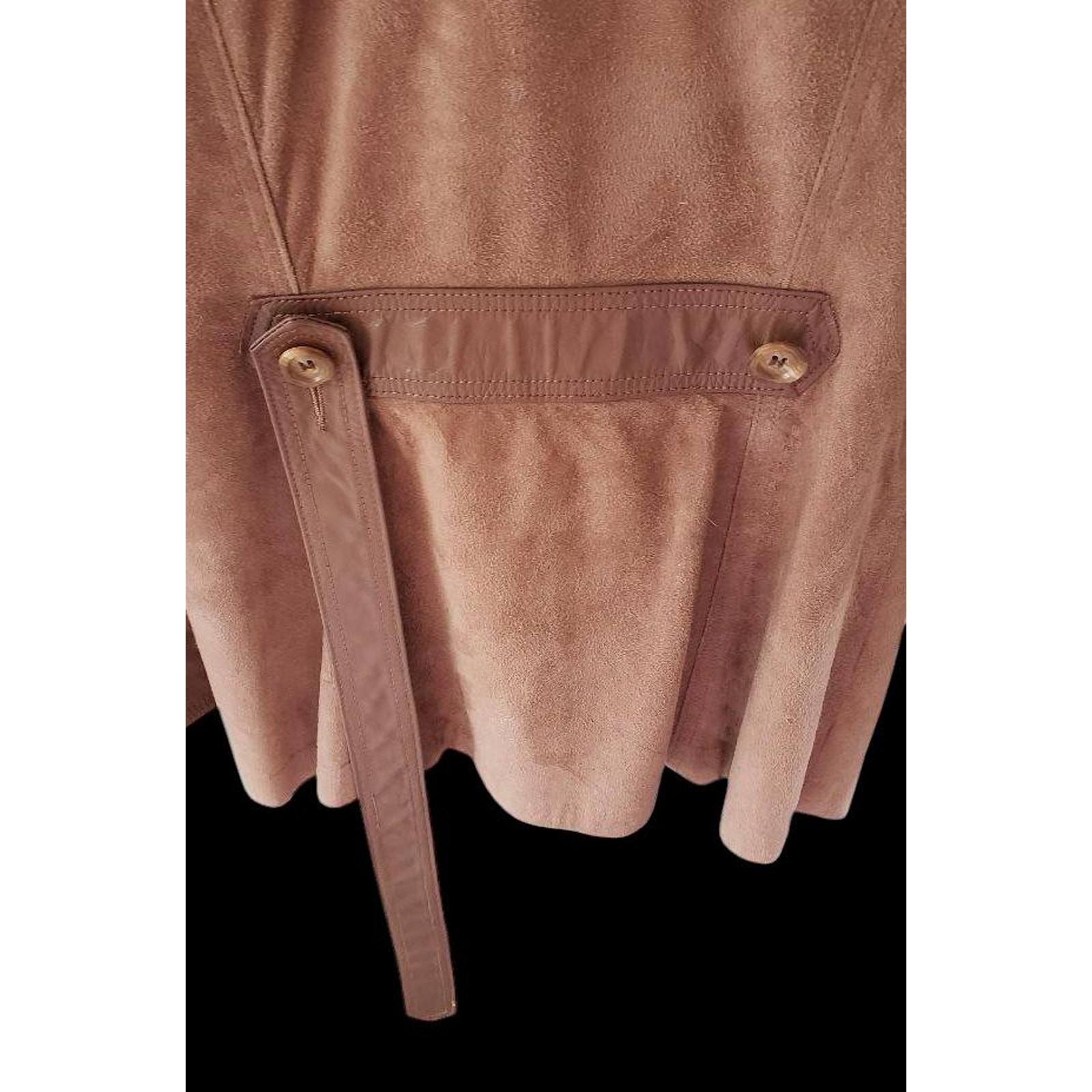 Vintage 70s New England Sports Wear Co Leather and Suede Jacket Coat, Sz S Small