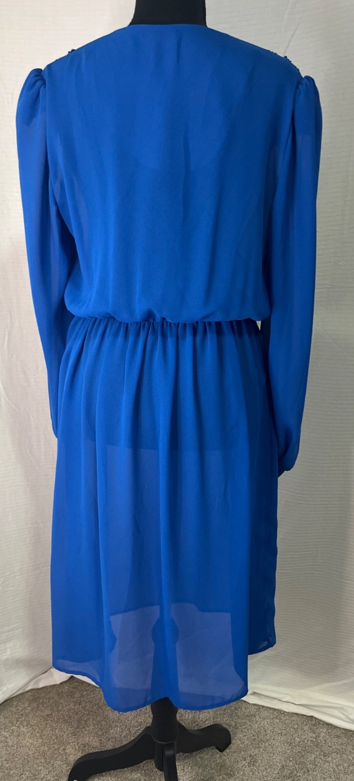 Vintage 70’s Dress 4 6 Blue Sequins by Trends by Jerrie Lurie