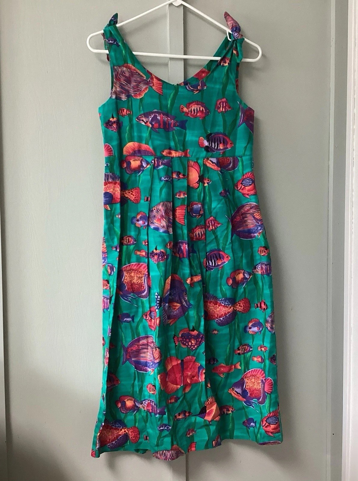 90’s Pretty Woman Size Small Collection Made In USA Underwater Fish Print Dress