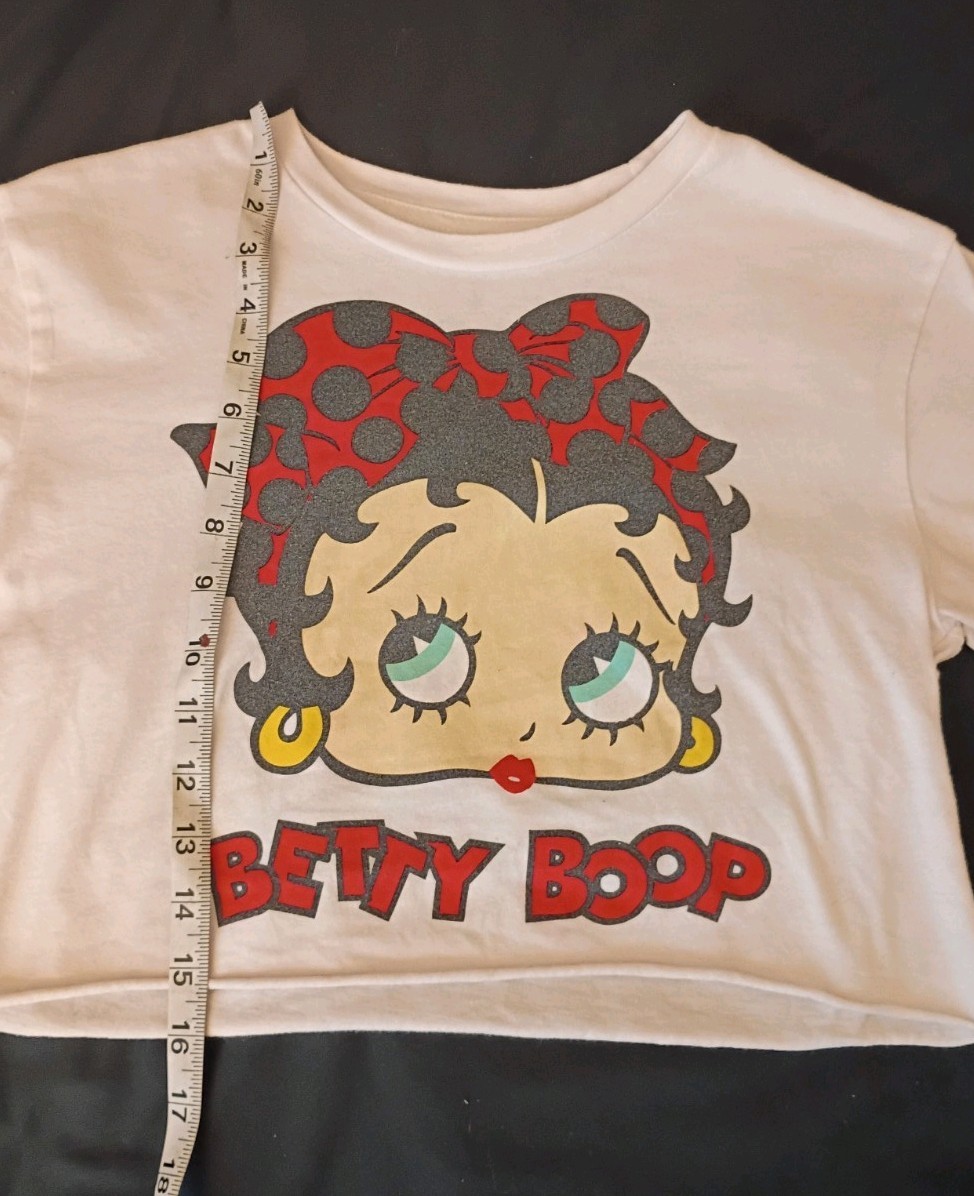 Betty Boop Memorbilia Crop Top Size S