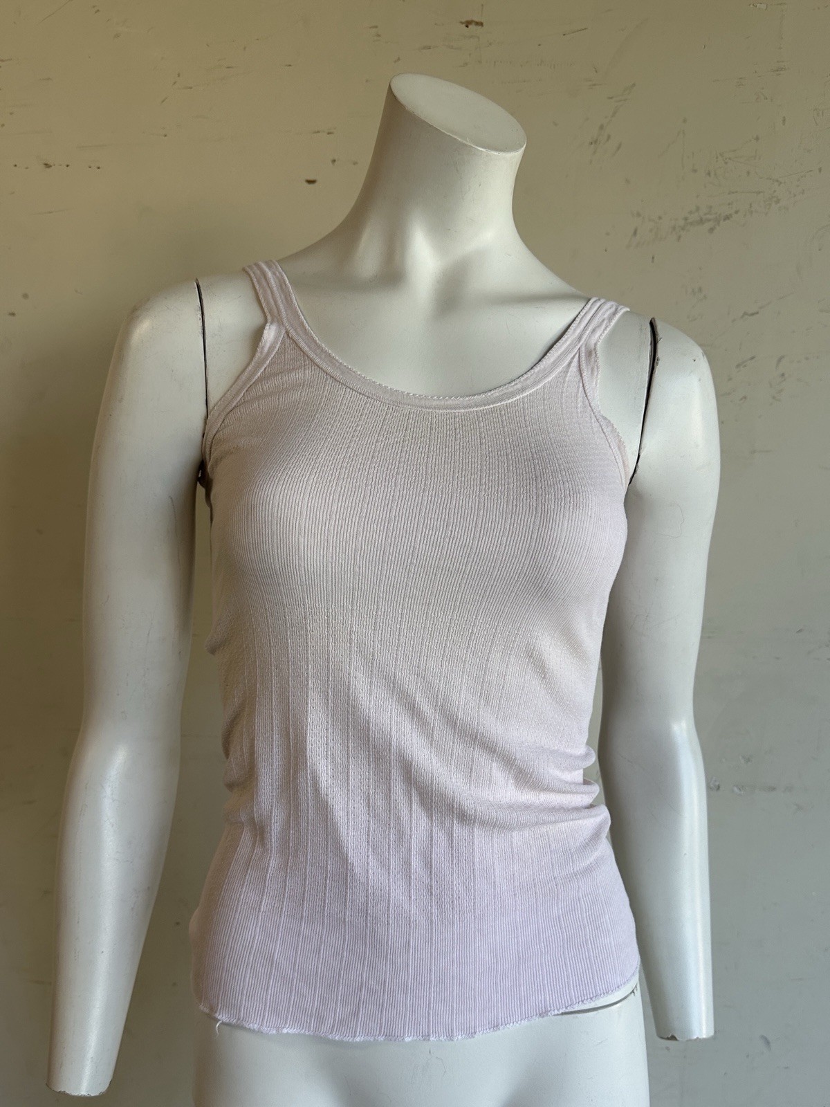 1950s Charmode Blank Ribbed Cotton Tank Top Undershirt 1950s 1960s