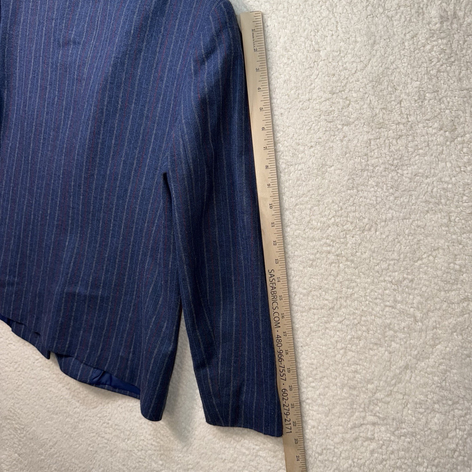 Vintage The Wyndham Collection Blue Pinstriped Blazer Women’s Size 10