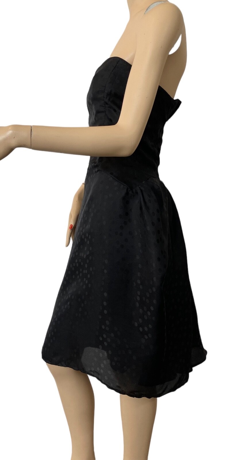 Vintage CAROLINA HERRERA Black 80s 90s Strapless Cocktail Dress Small Top Video