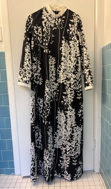 handmade floral one of a kind vintage long dress size 14/16