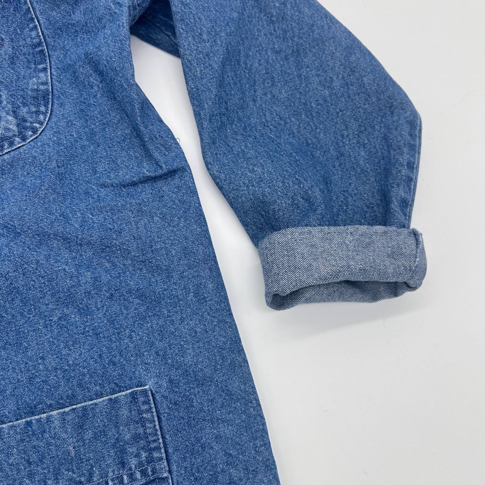 Vintage 90s Denim Chore Jacket Christopher Banks Grandma Core Cottage Medium