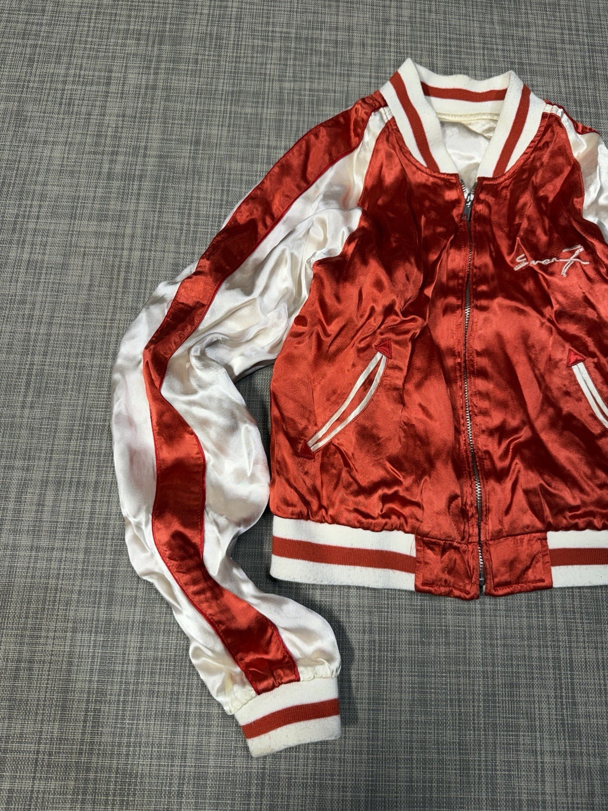 VTG Sukajan Souvenir Jacket, Woman’s Sz S Japanese-Style Embroidery Reversible