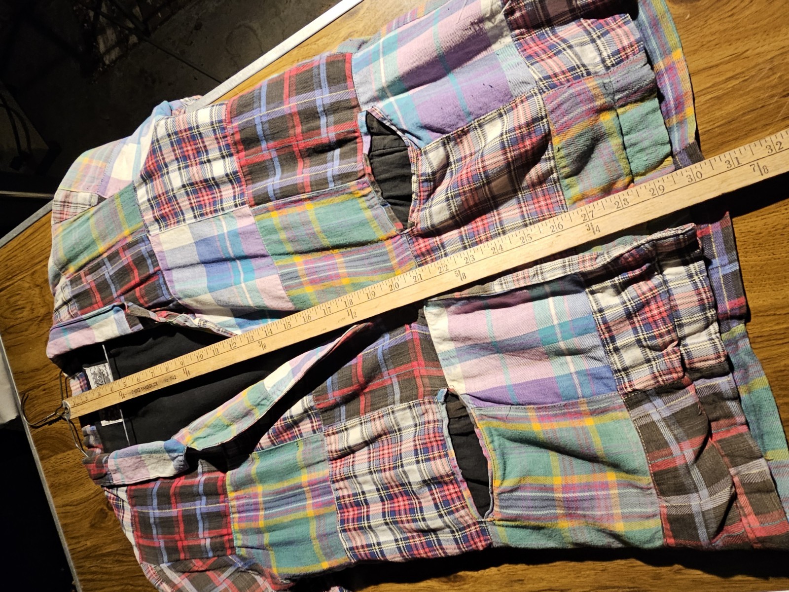 Vintage 80s Tangibles Patchwork Plaid Blazer Boho Preppy Sz M Jacket
