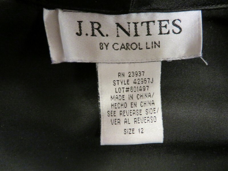 Vintage JR Nites Black Office Velvet Suit Jacket Blouse Top Work Career Goth 12