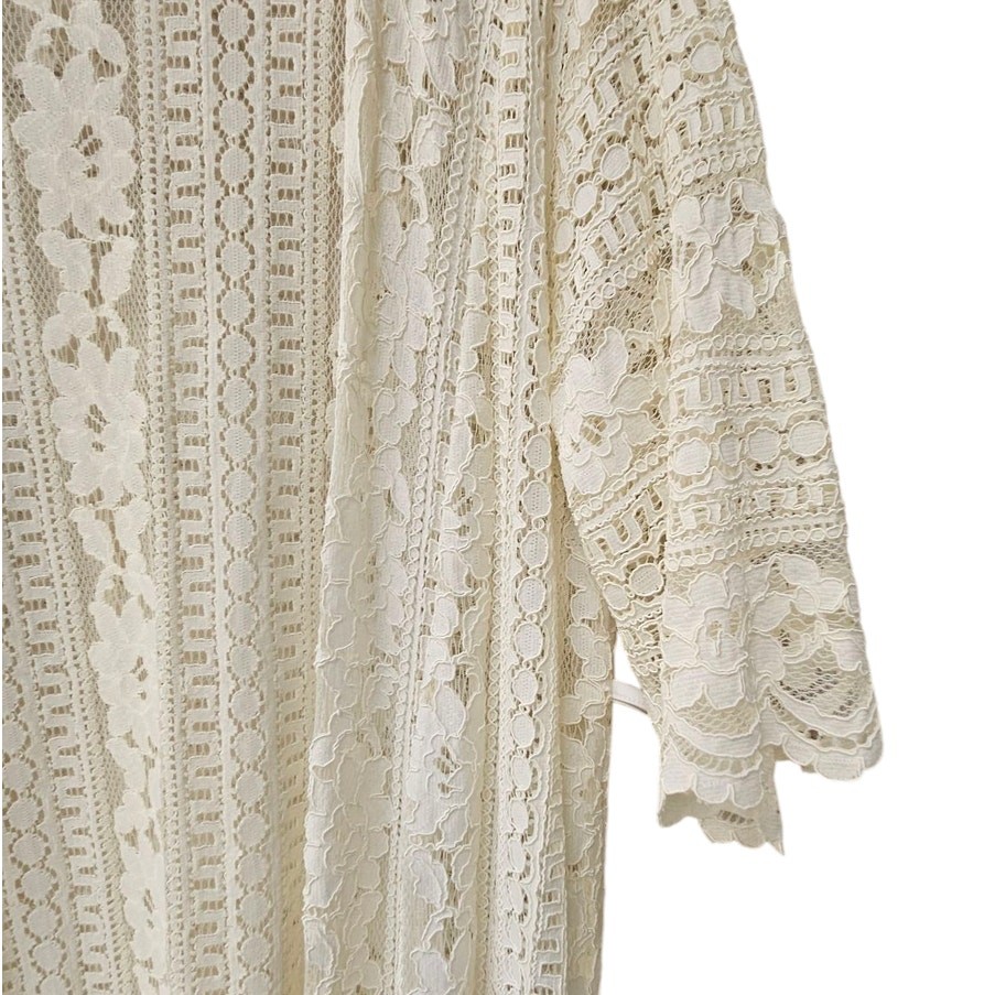 Le Rose Creme Women Vintage Lace Robe Size Small Medium
