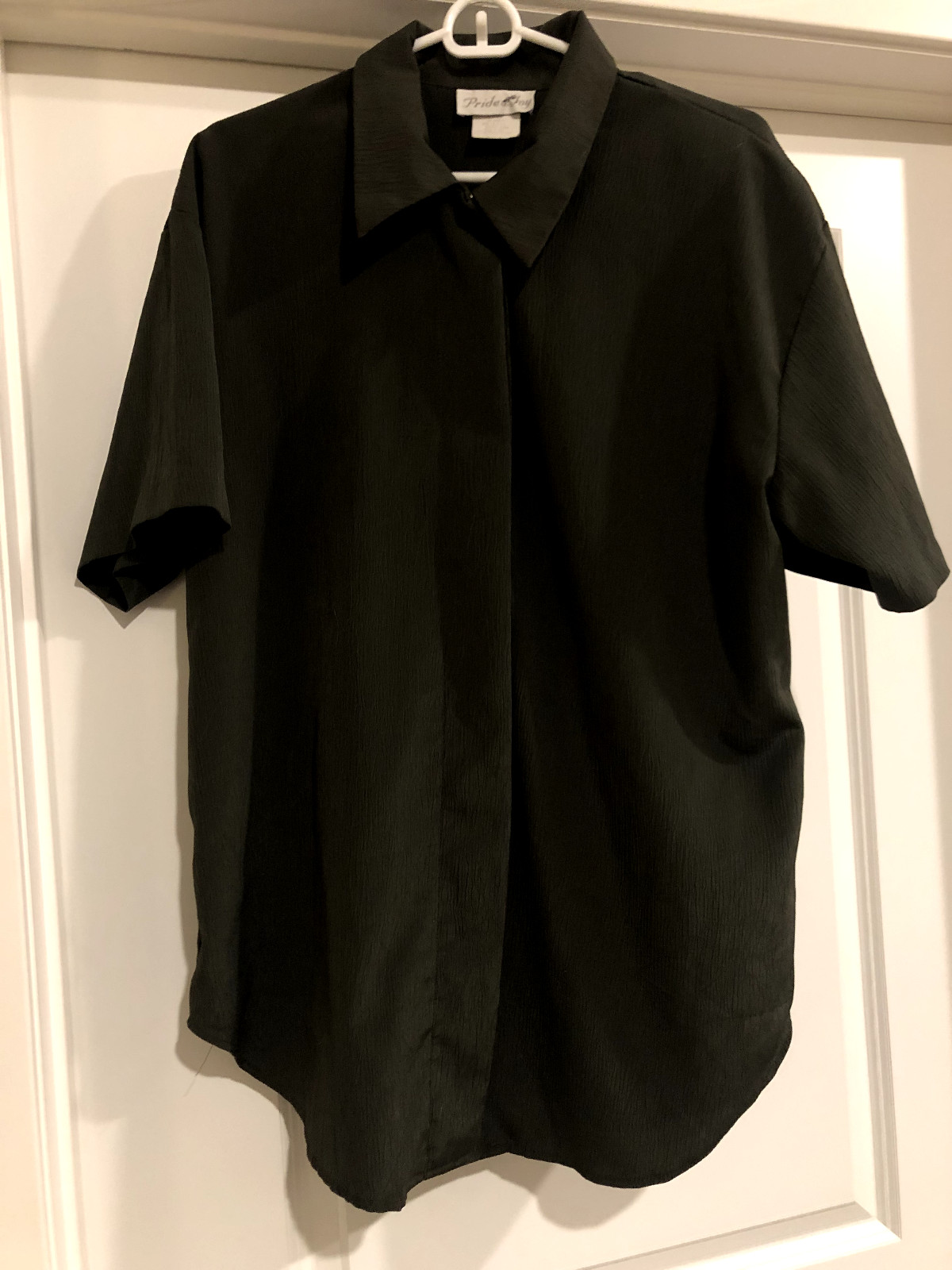 Pride and Joy Vintage Green Button Up Blouse with Shoulder Pads, Size 16W