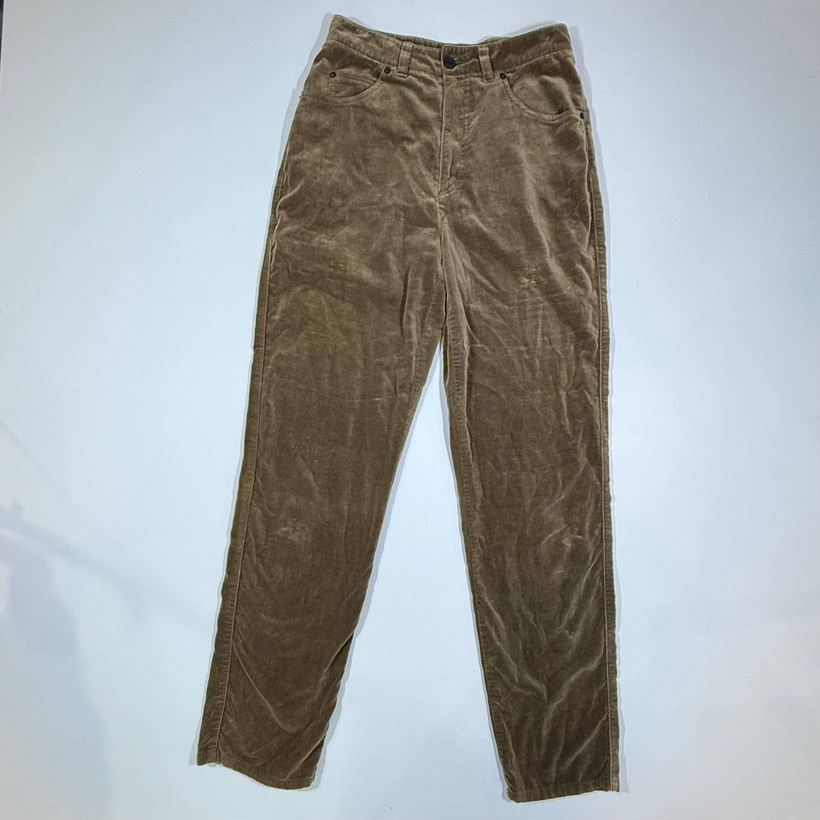 VTG Banana Republic Corduroy Pants Womens 8 Brown High Rise Straight Leg 90s