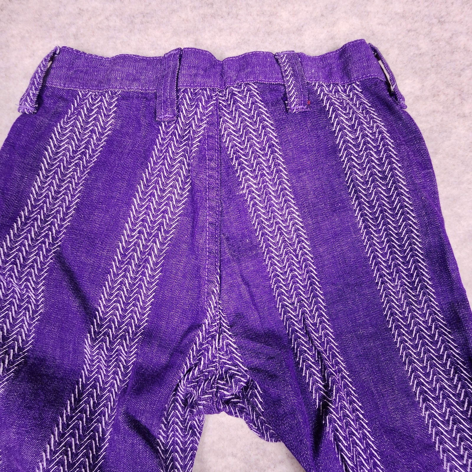 Vtg 70s Hillbilly Hippy Flare Bell Bottom Pants L Striped Size 24 Long