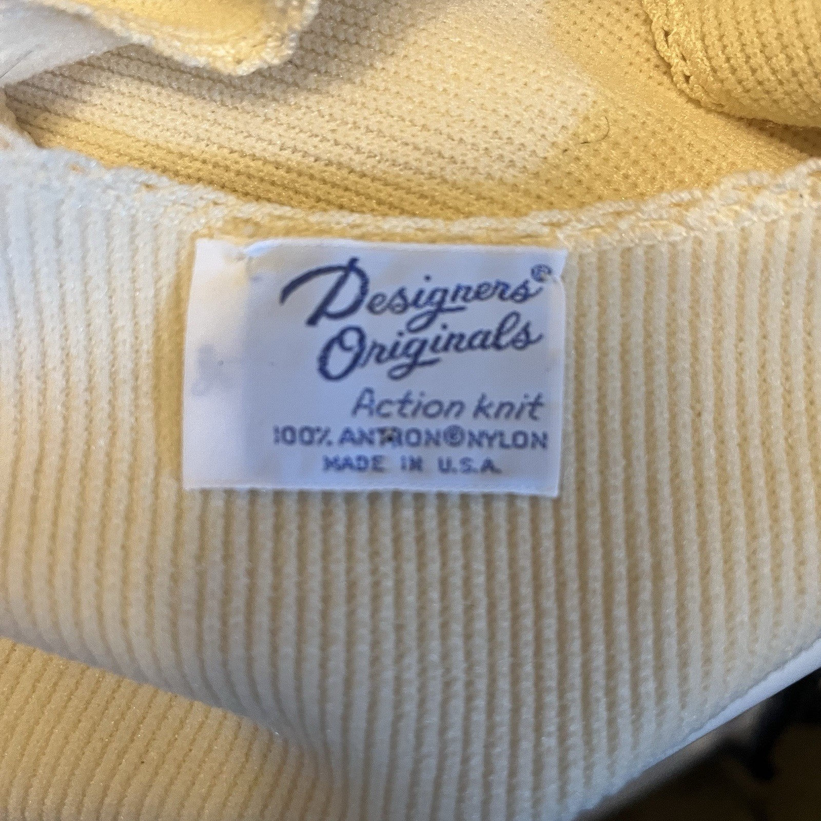 Vintage 70’s Designers Originals Women S Action Knit Antron Nylon Tank Top USA
