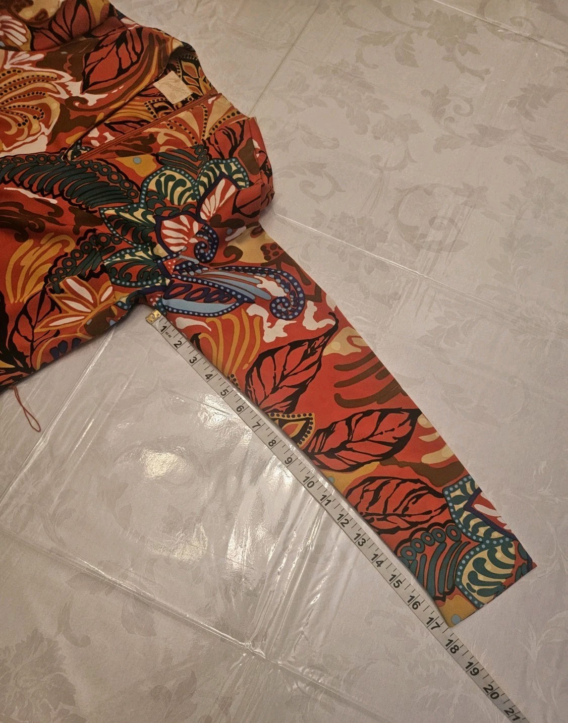 Vintage Concept 70’s Swirl Women’s Blouse (12) Necklace/Belt Not Included Groovy
