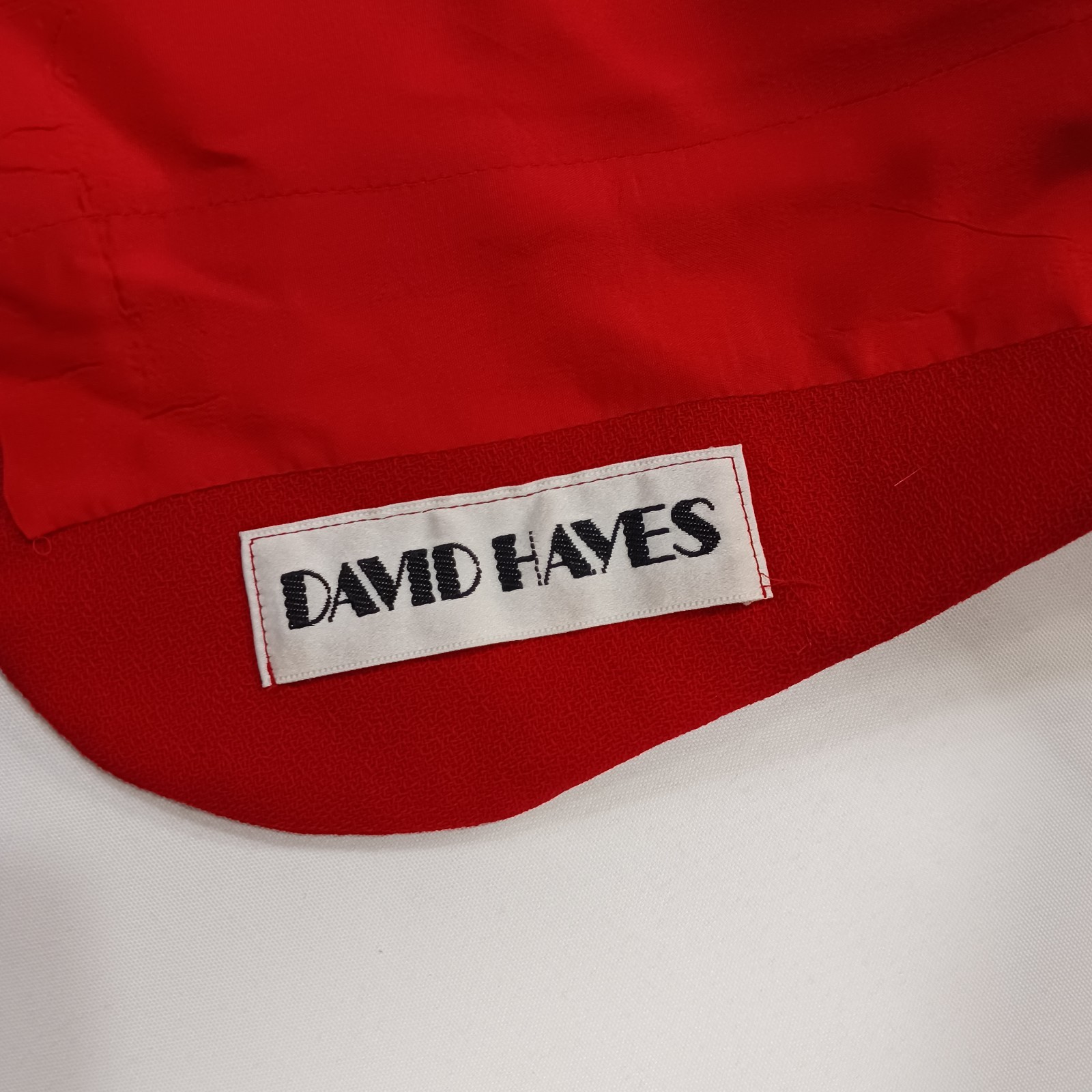 Vintage I. Magnin David Hayes Women’s Red 100% Pure Wool Blazer Jacket Size 14