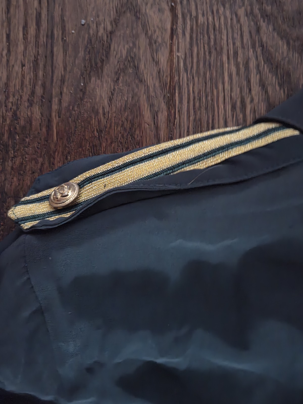 Vintage S.L. Petites Utility Jumpsuit Gold Button Military Airline Style Petite