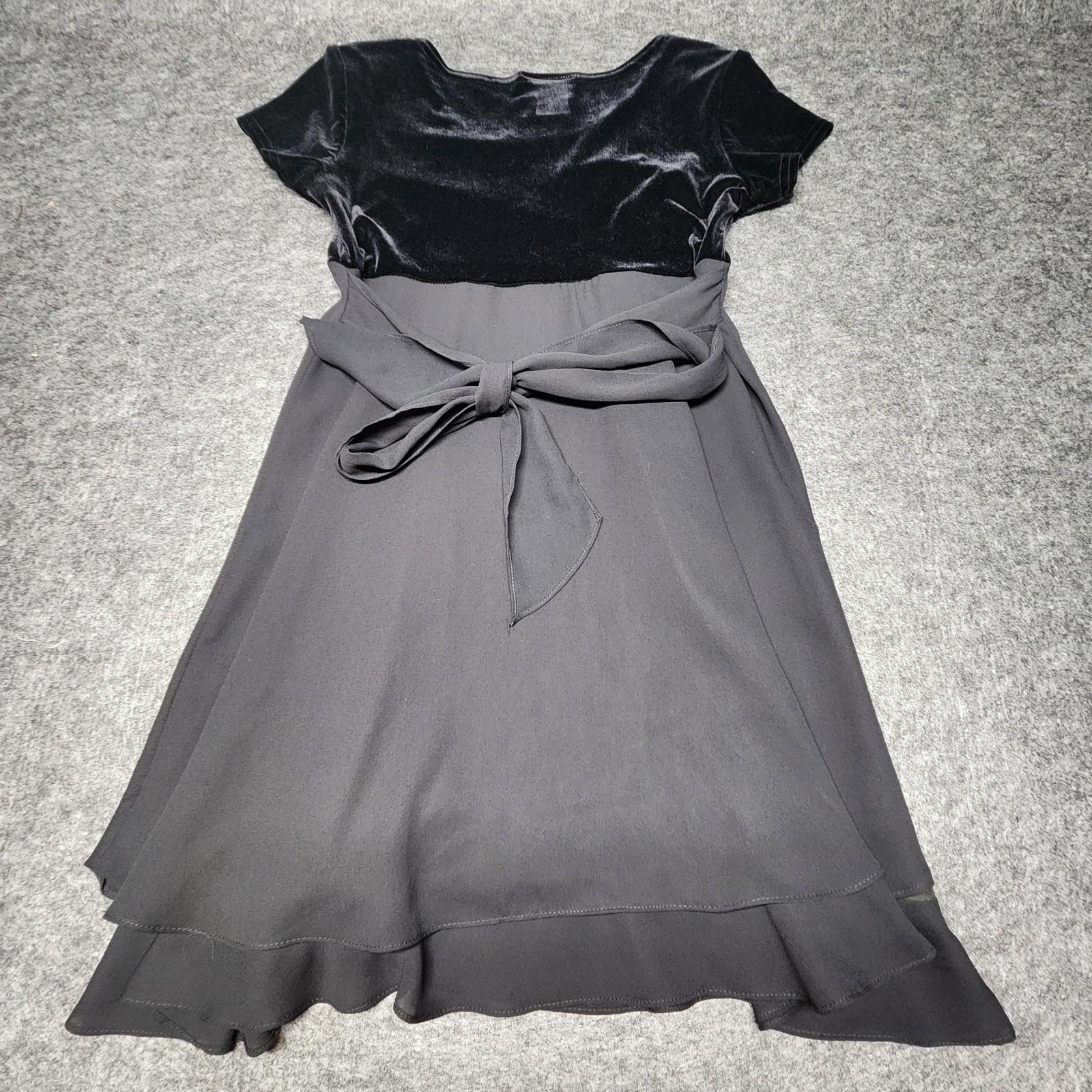Be Smart Vintage Velvet Bodice Chiffon Babydoll 90s Whimsigoth Y2K Dress 5/6