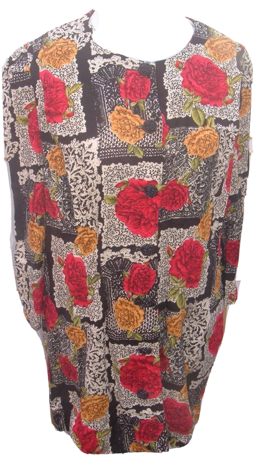 Vintage Top More Jazz A Chorus Line Co floral Tunic blouse Artsy Cottagecore 16