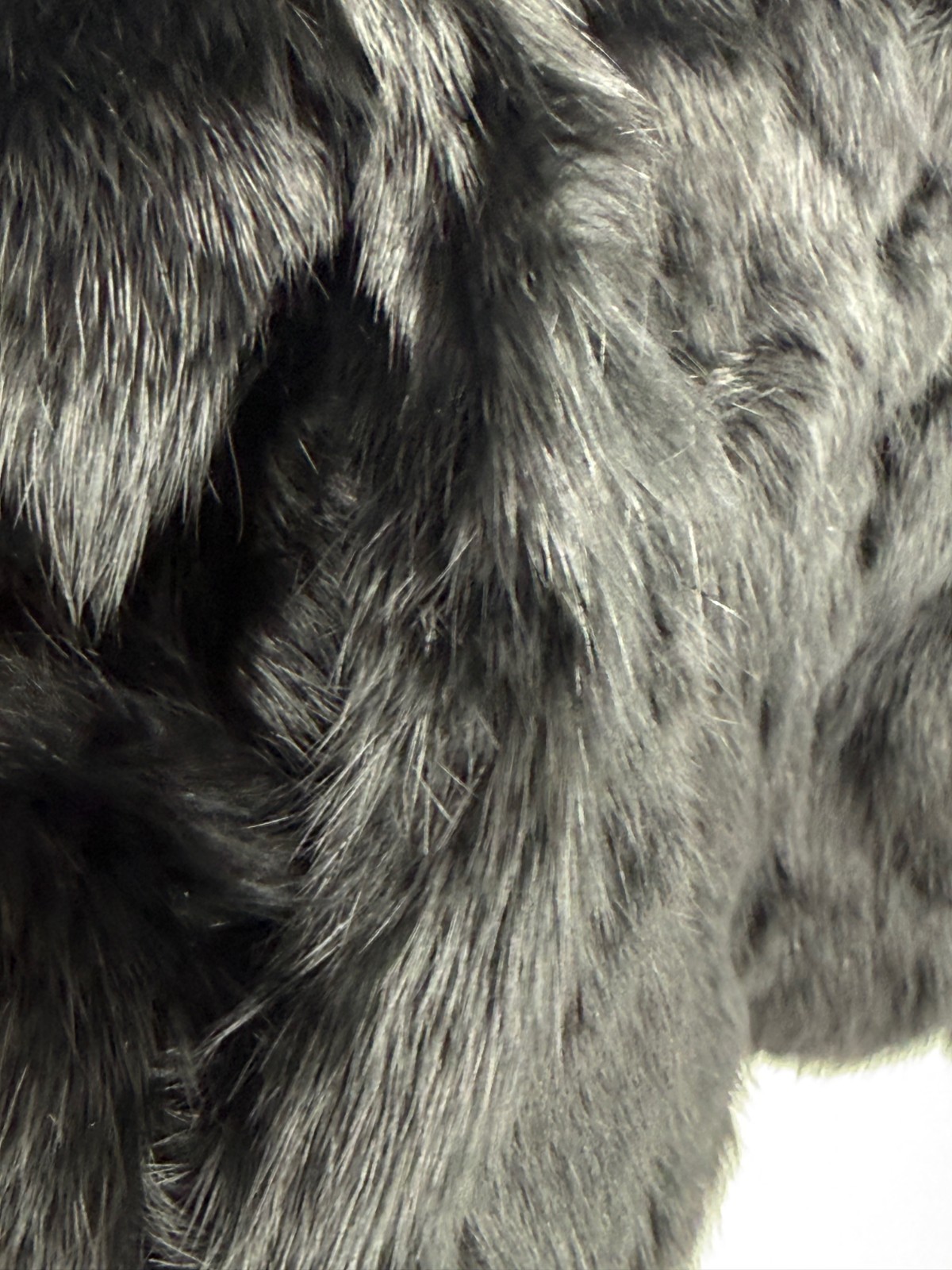 Vintage 1980s Sergio Valente Black Genuine Rabbit Fur Coat Women’s Size Medium