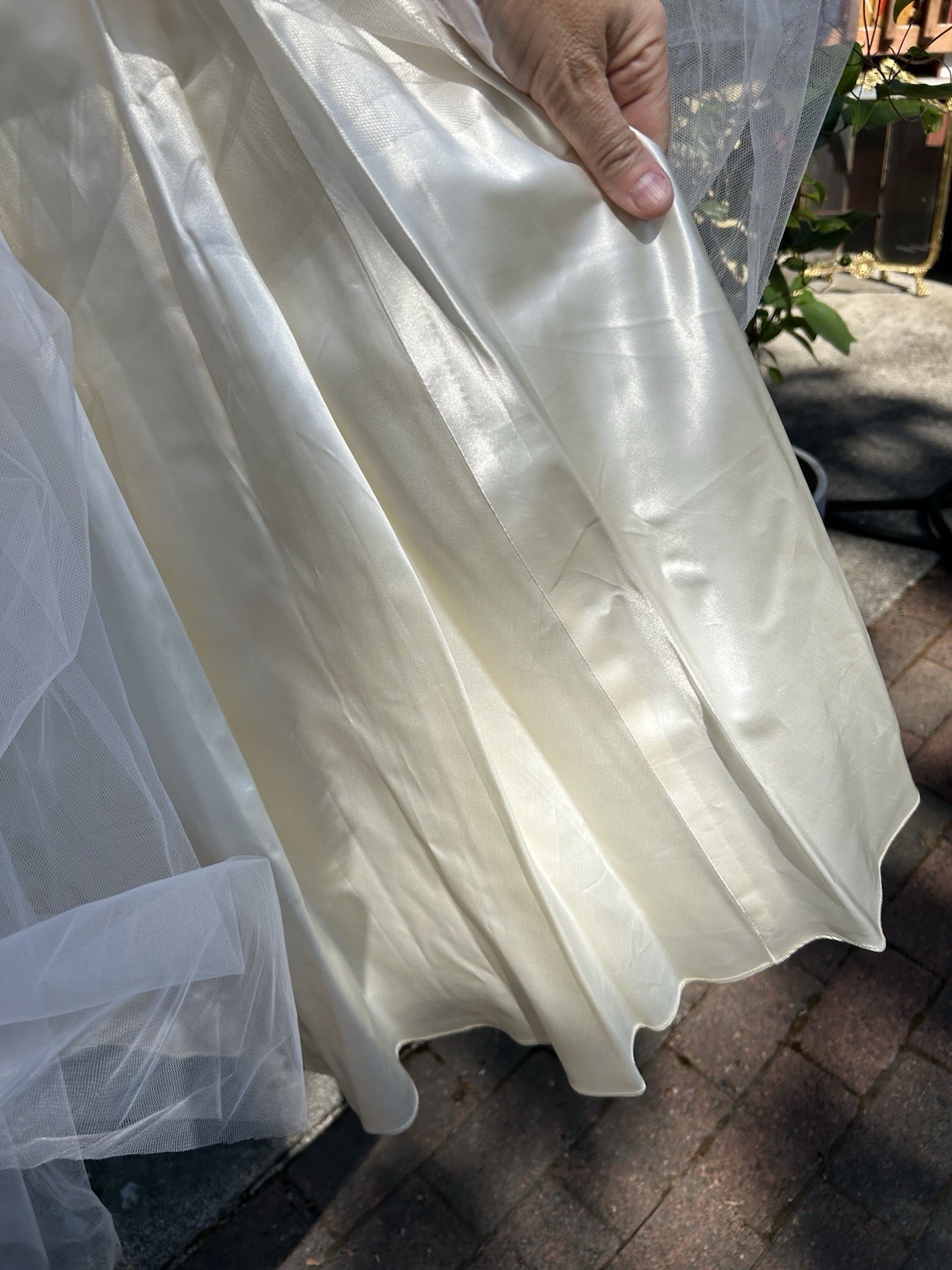 1950s Tea Length Wedding Dress w/ Vintage Tulle & Lace Bridal Cupcake Romantic S