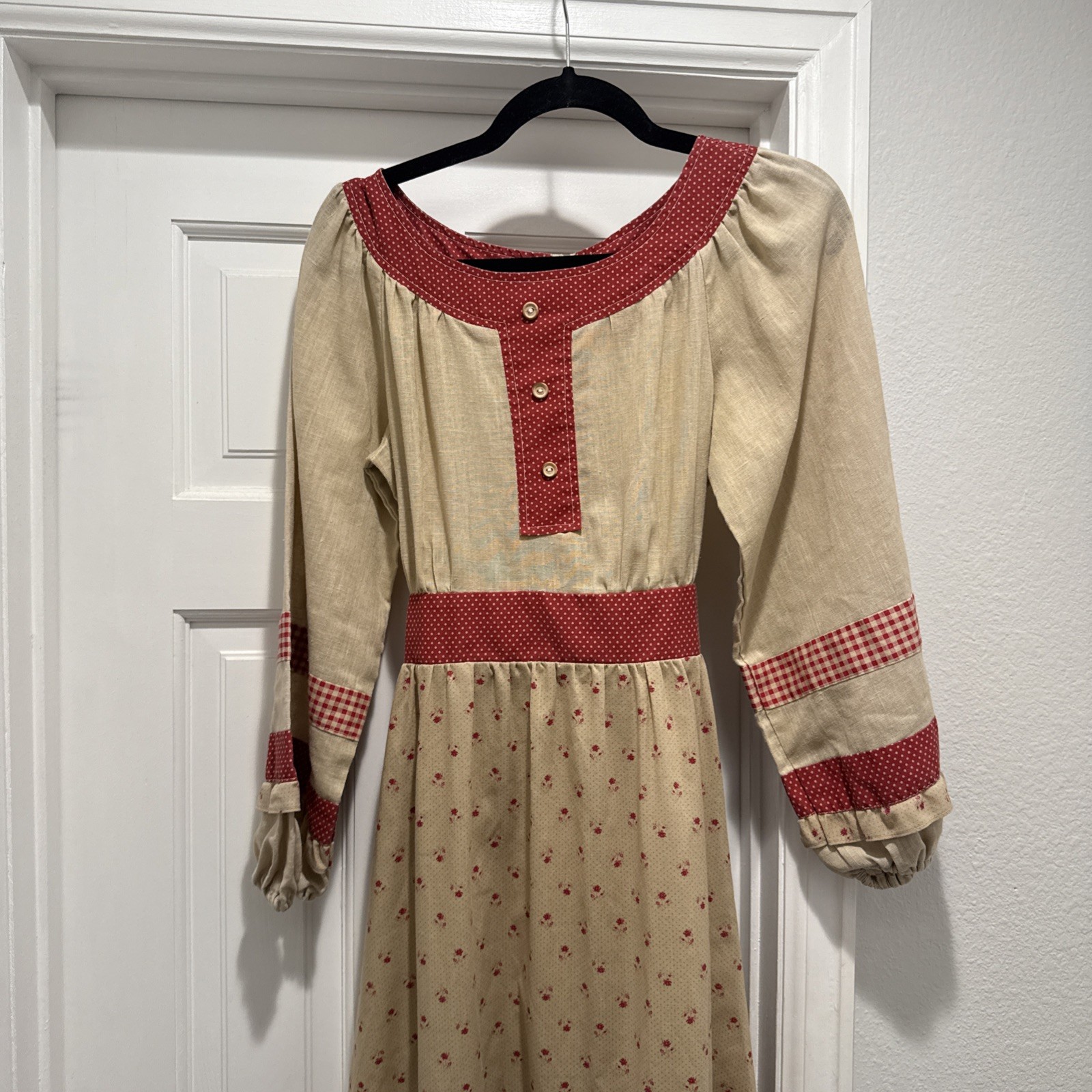 Vintage 1970s Magnolia San Francisco Dress Boho Hippie-Flower Child-Cottagecore