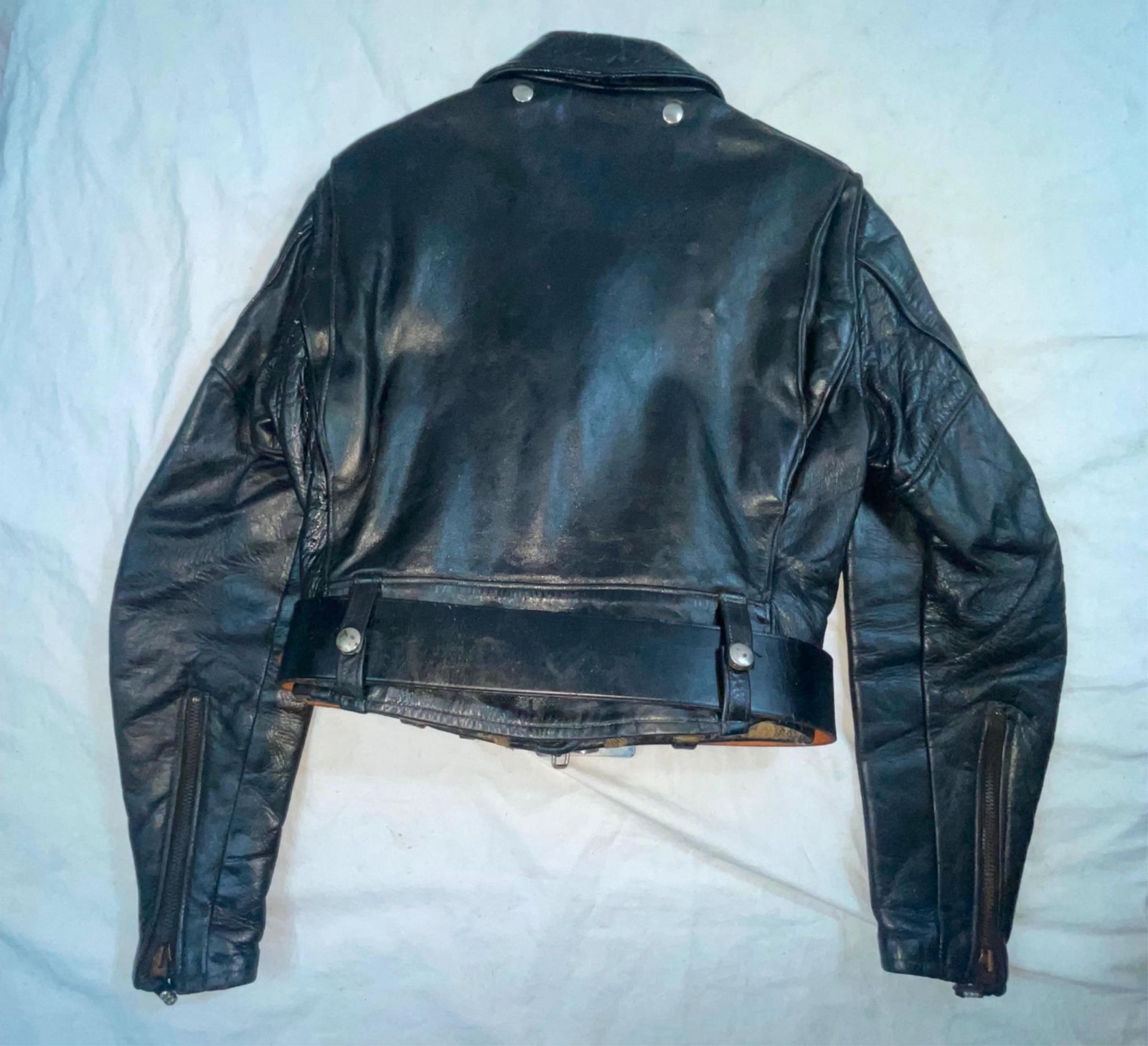 VTG 40s WOMENS S HARLEY DAVIDSON LEATHER CYCLE QUEEN MOTORCYCLE BIKER JACKET