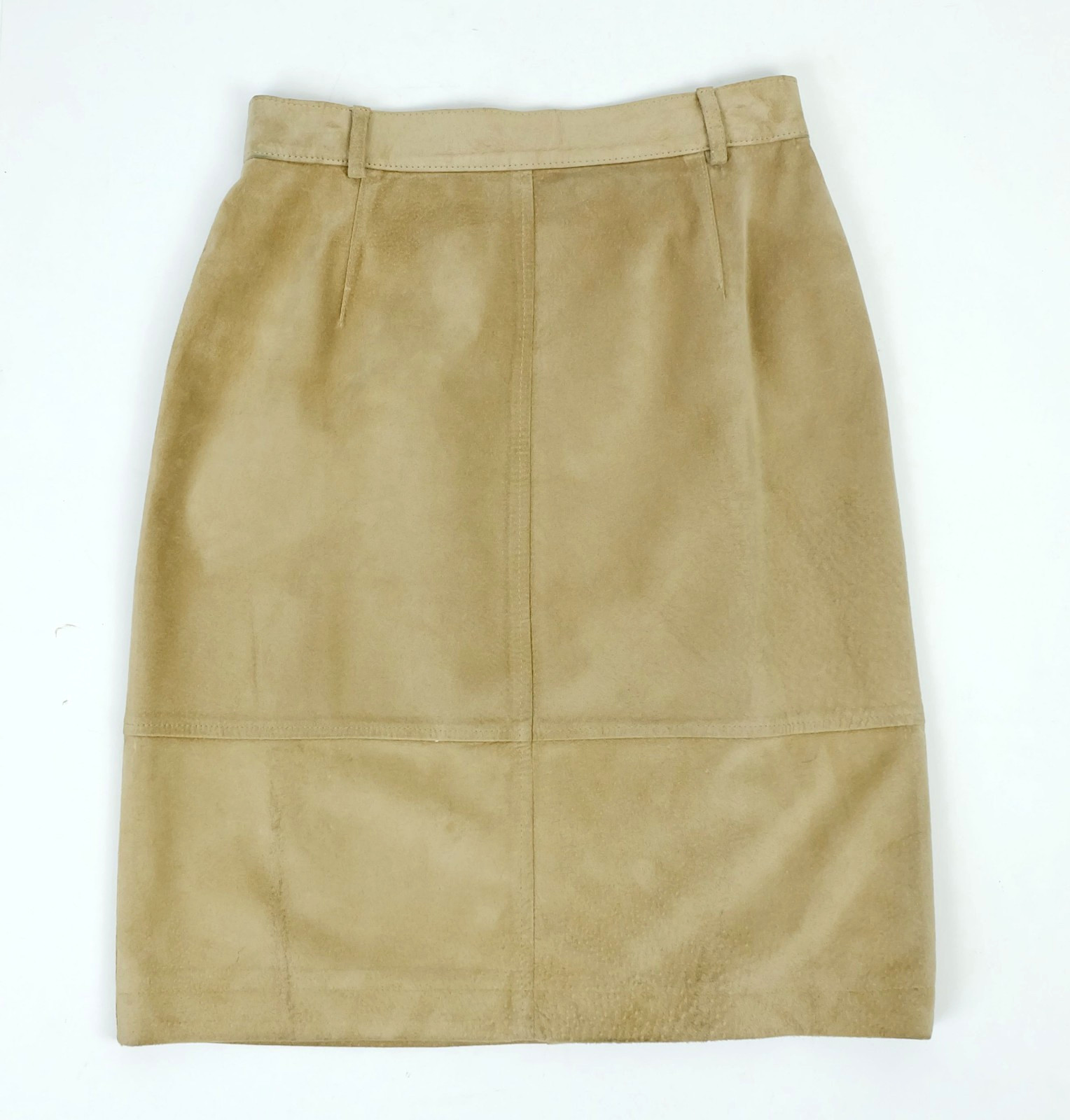 true vintage betty barclay 90s suede skirt sand size 38