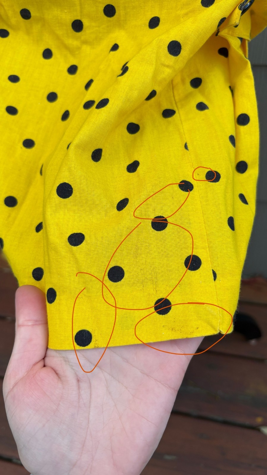 vtg 70s 80s New Wave Rockabilly Clowncore Polka Dot Short Sleeve Wrap Dress