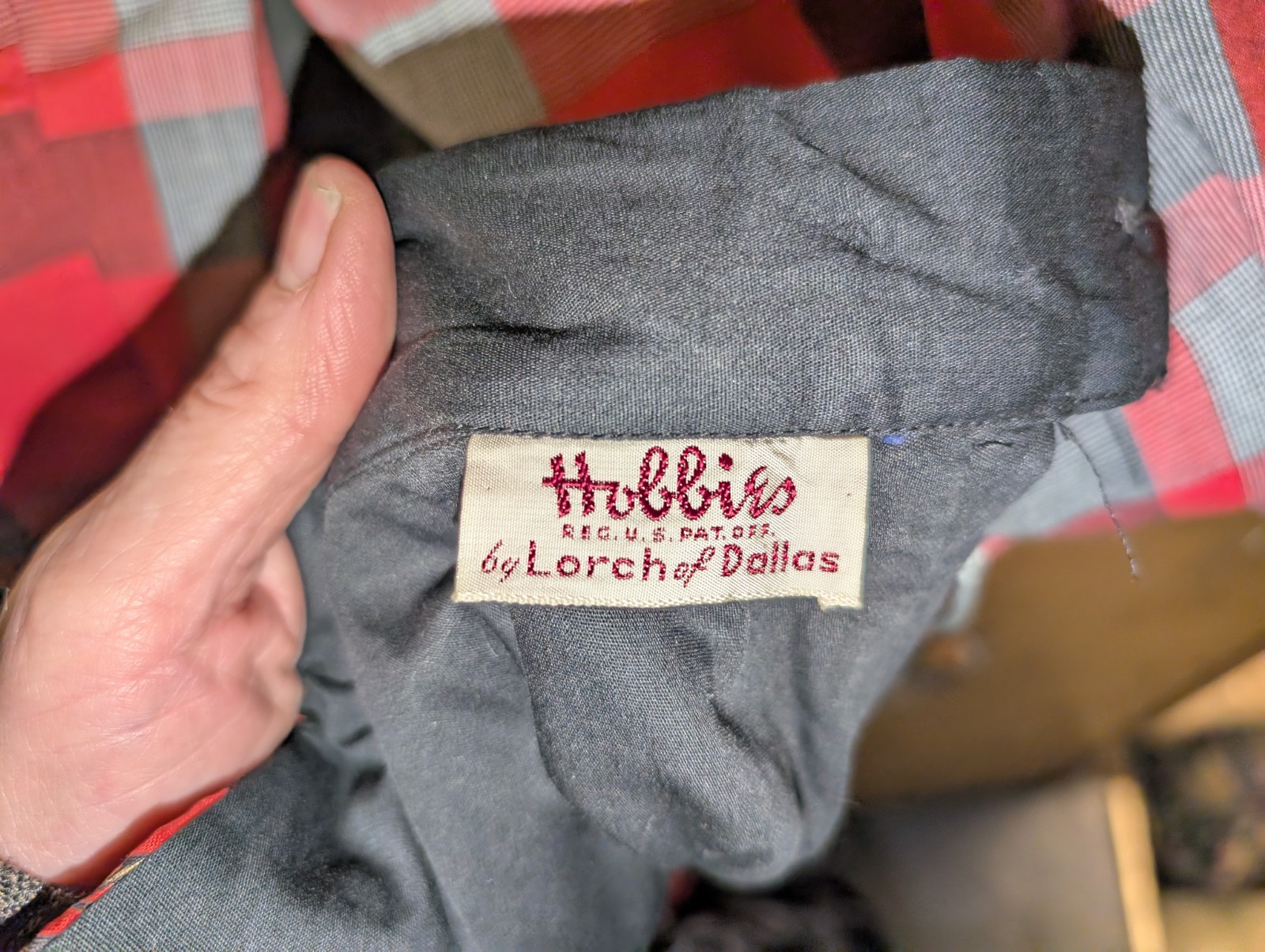 Vtg 50s Red & Black Skirt By Hobbies for Lorch of Dallas & 40s Velvet Top S/M