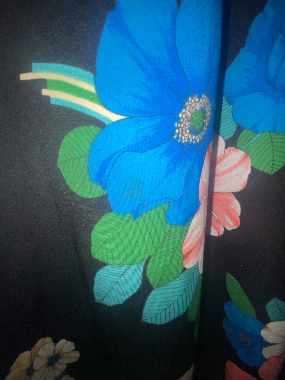 Vintage 60’s-70’s POSH by Jay Anderson black tropical floral evening dress