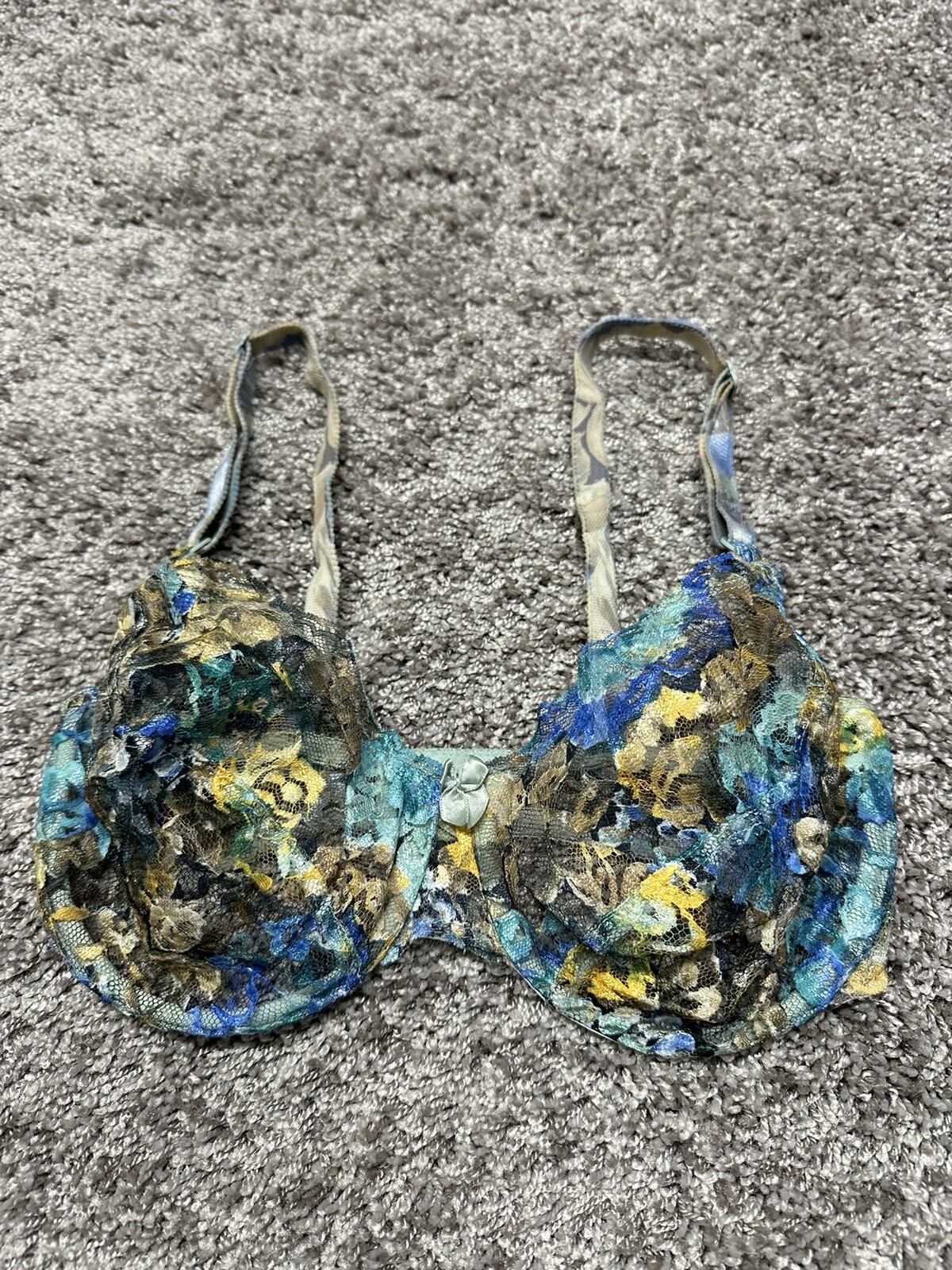 VTG Warner’s Lace Royale Bra 34D Style 1524 Underwire Unlined Lingerie Boudoir