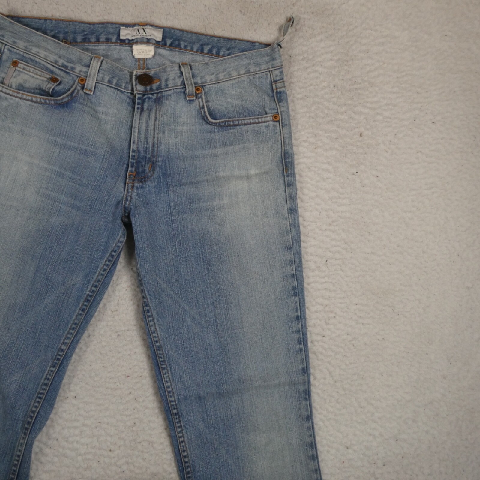Vintage Armani Exchange Jeans Women Size 8R Light Blue Denim Wash Made in USA