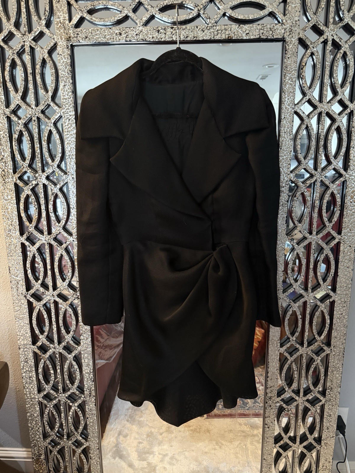Vintage Paul Louis Orrier Black Blazer Dress Appx 0/2 XS