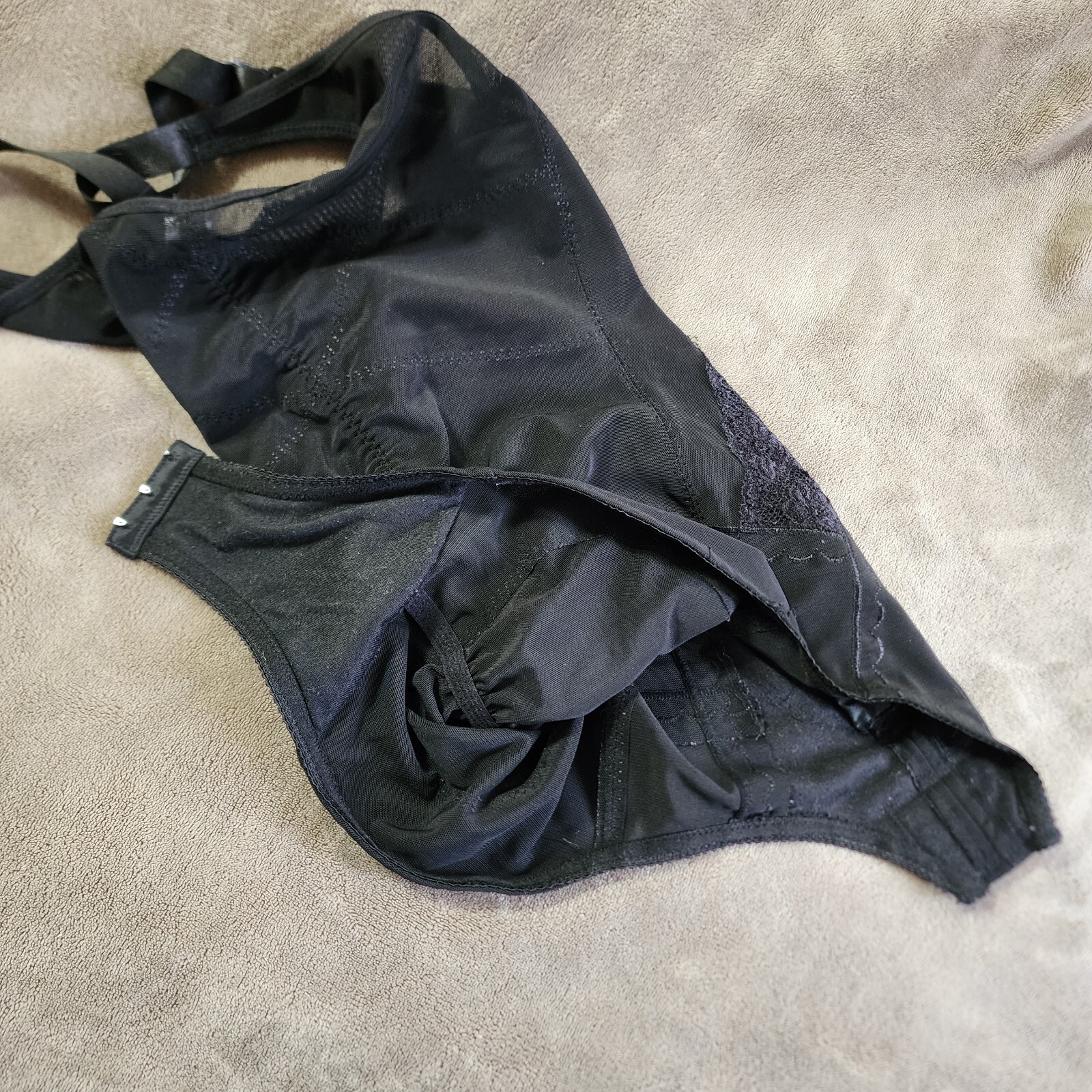Vintage CoCo Secret Shapewear Bodysuit Black Size Small
