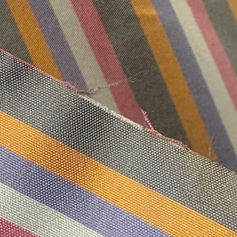 Carlisle Womens Vintage 100% Silk Striped Button Down Blouse Multi Color Size 10