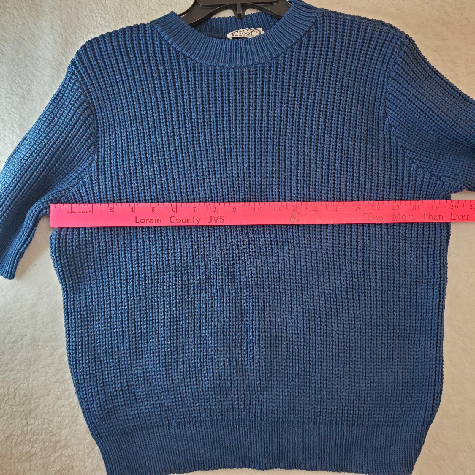 Vintage Kenneth Too! Short Sleeve Crew Neck Sweater Blue M