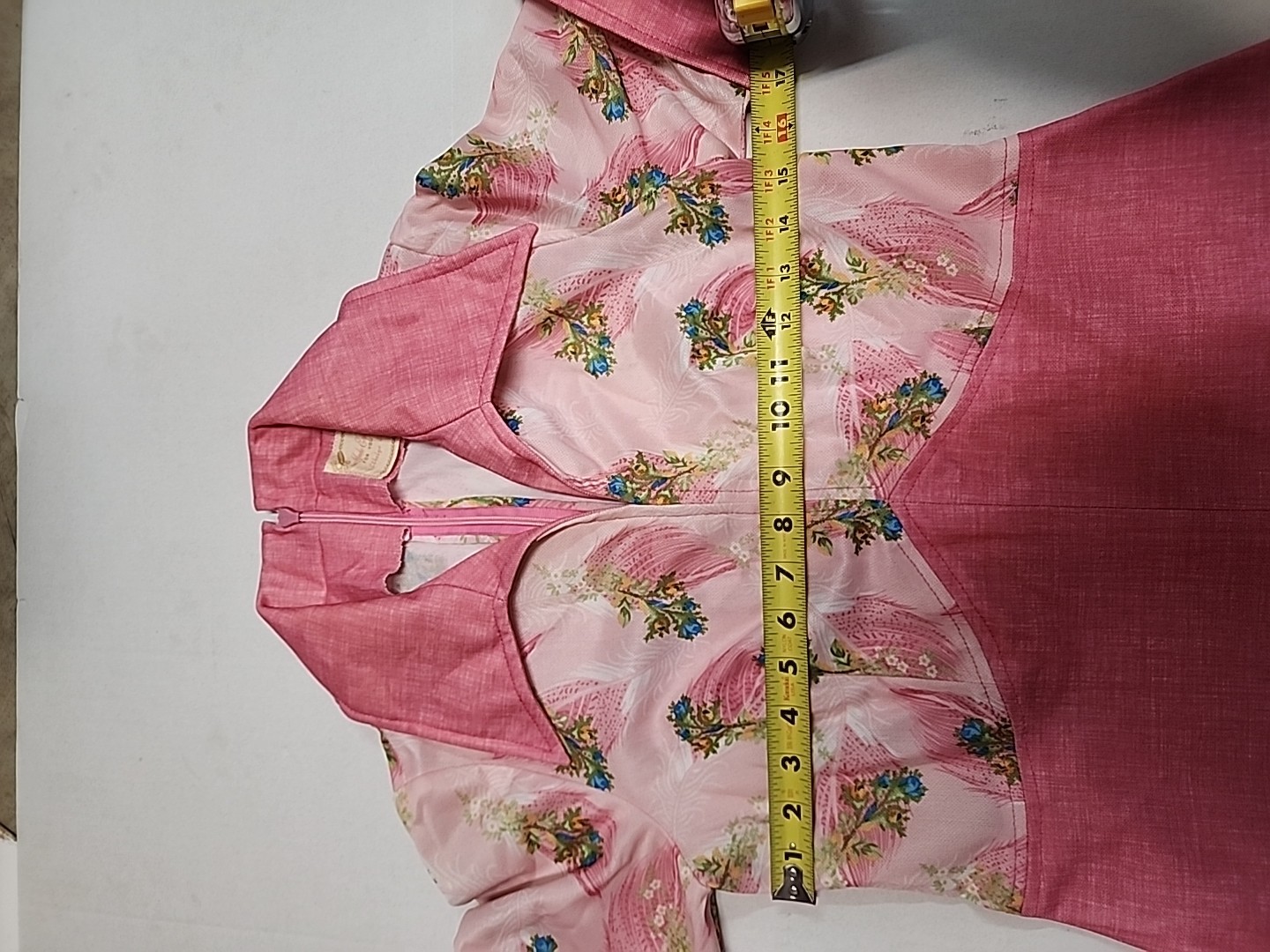 Vintage Custom Handmade 60-70s Pink Dress S/M Short Sleeve