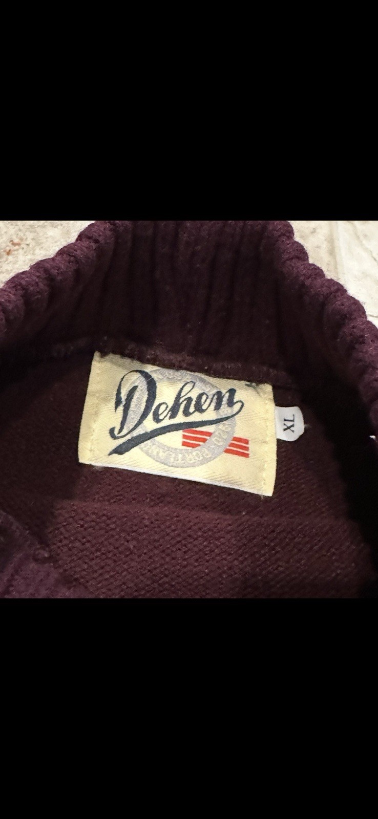 Vintage 60s Dehen wool sweater varsity cheerleading RHS size xl 70s