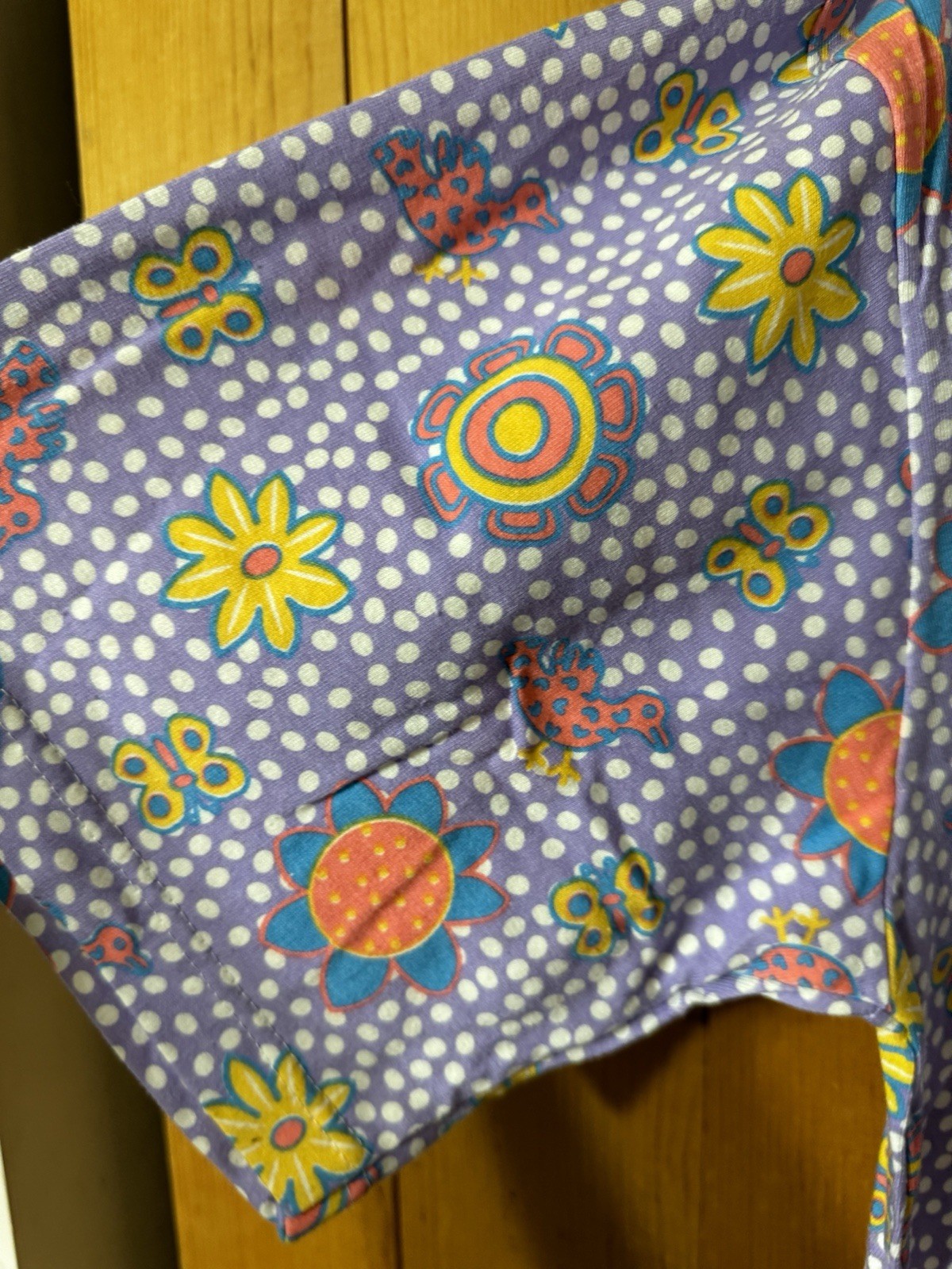 VTG 90s Sara’s Prints Natural Fiber Clothing Sleep Shirt Size Small Flowers Sun