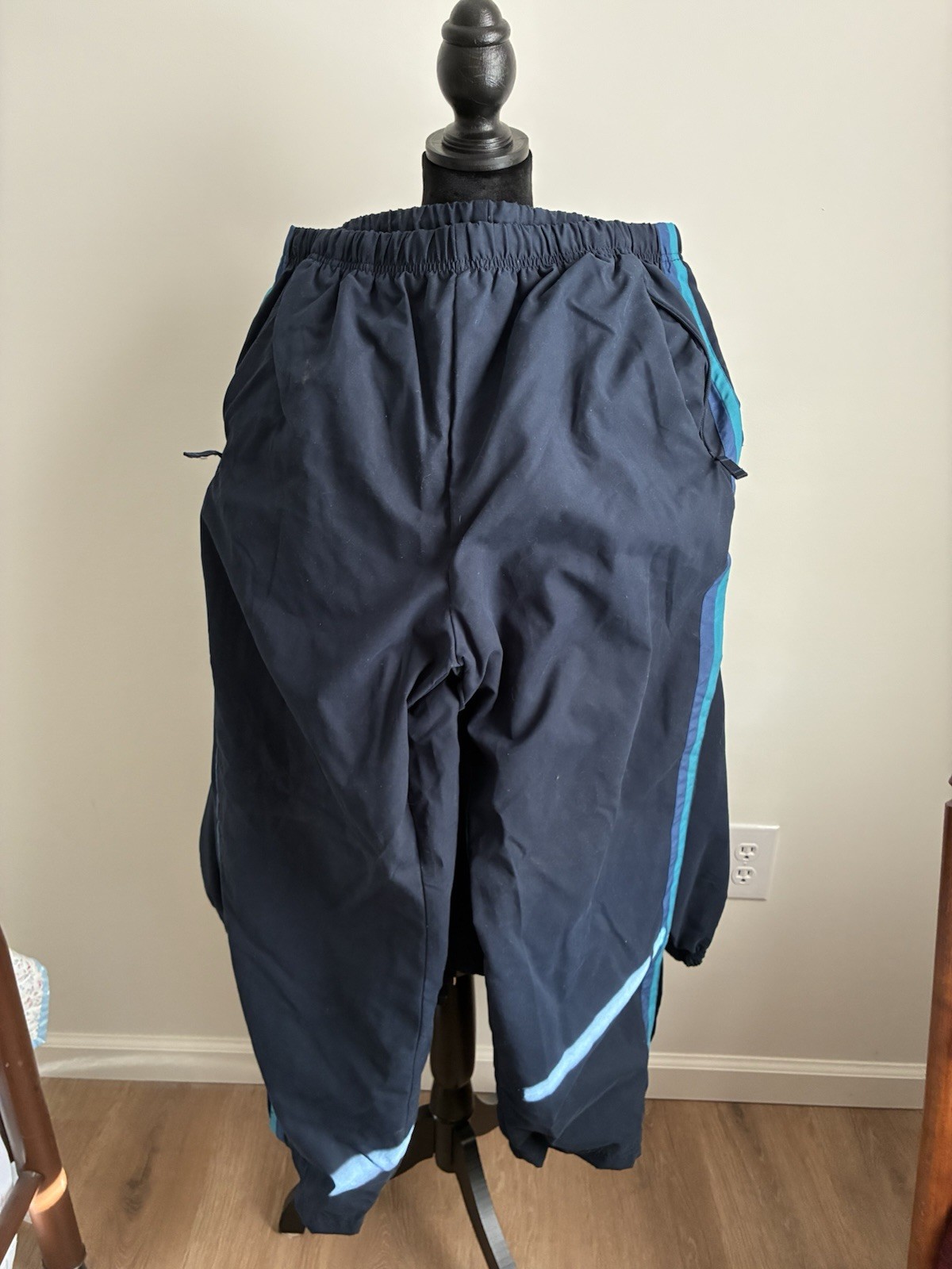 Catalina Womens Running Jogging Track Suit Blue Nylon Full Zip Xtra Large Petite