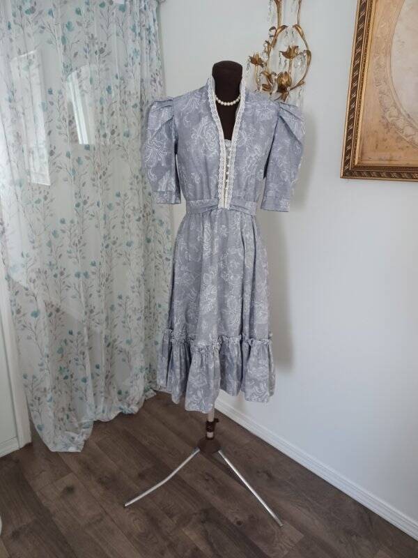 Vintage 70’s Western Prairie Dress Cowgirl Cottagecore Flowers S-M