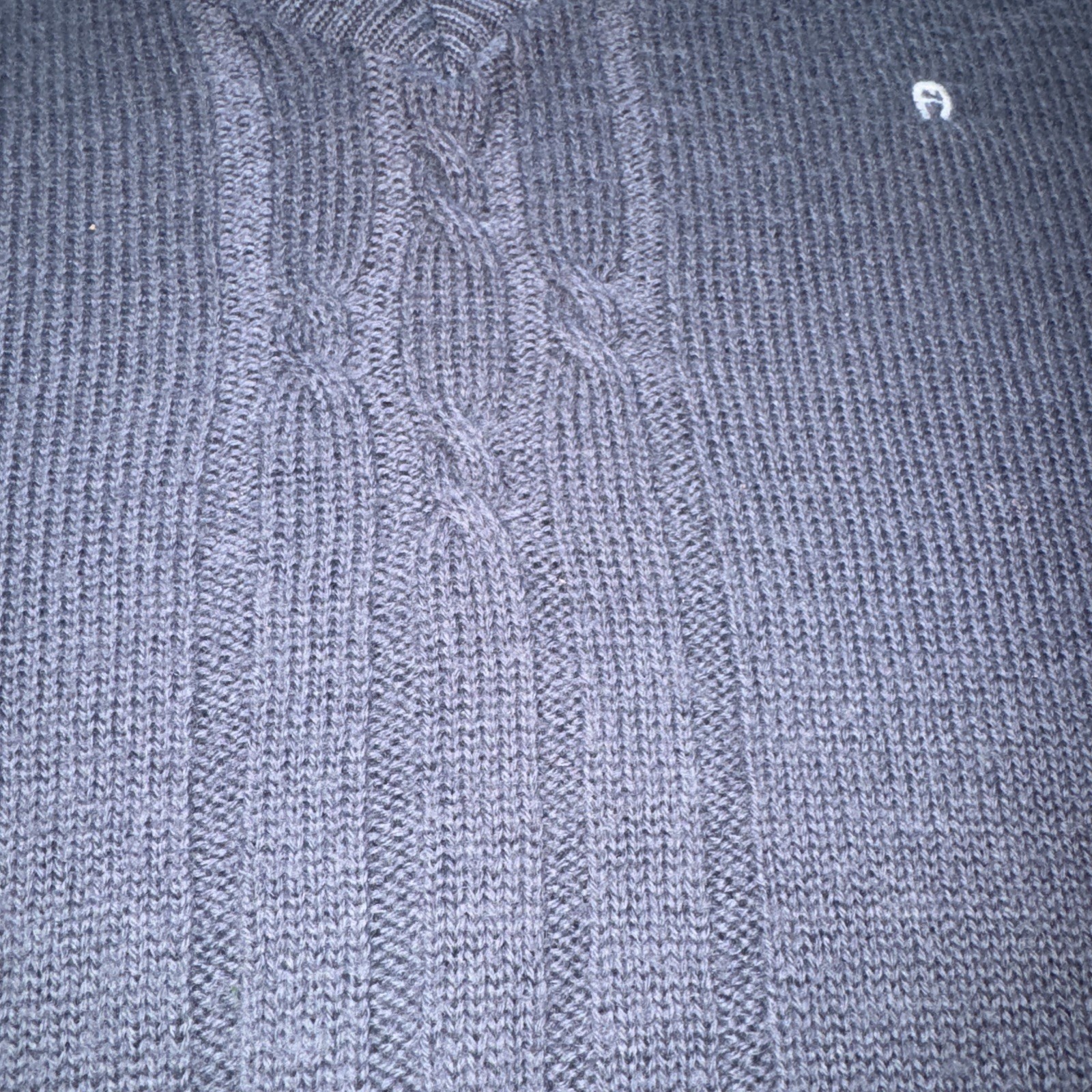 Vintage 70s ETIENNE AIGNER Womens M Wool Sweater Union Tag USA Made Cable Knit