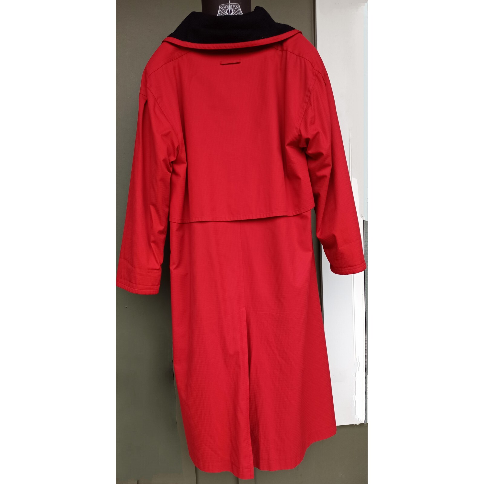 Vintage Licensed In 80s Bliss Blass Red Long Coat With Wool Lining